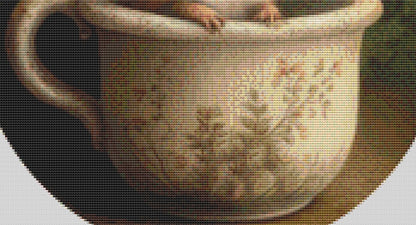Teacup (Round) cross stitch pattern by Tammy L. Gross