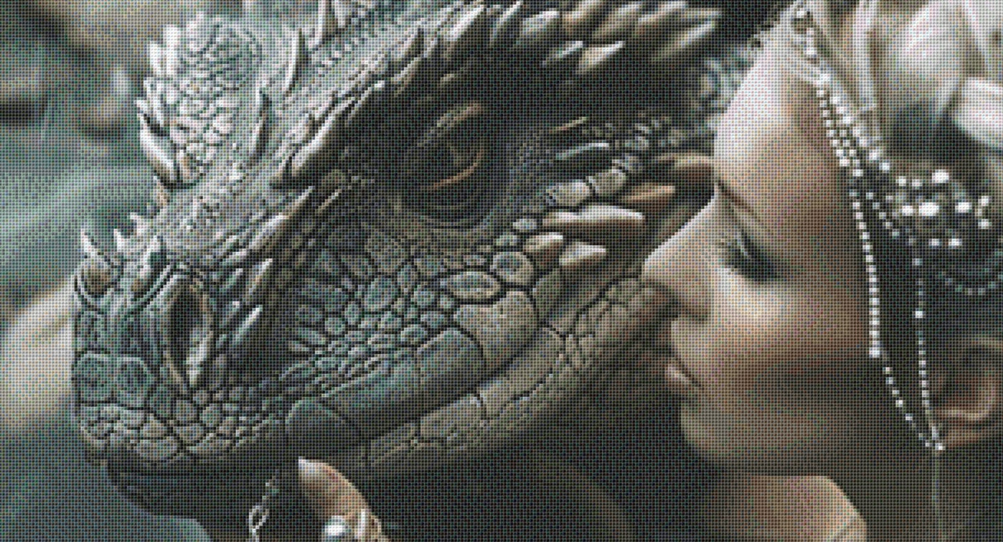 A Siren and Her Dragon cross stitch pattern by Serr.Kai A Quill & Ink