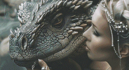 A Siren and Her Dragon cross stitch pattern by Serr.Kai A Quill & Ink