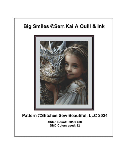 Big Smiles cross stitch pattern by Serr.Kai A Quill & Ink