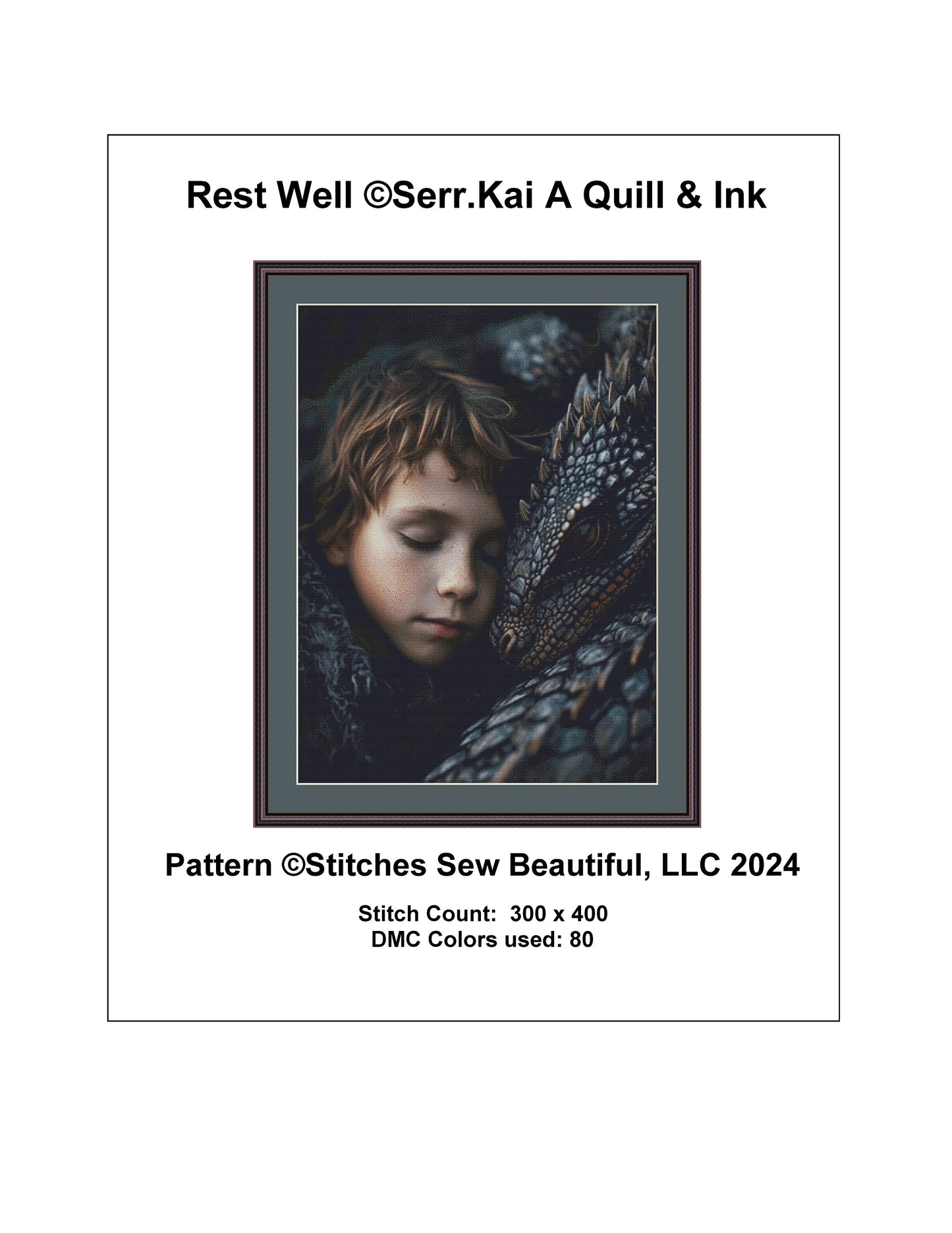 Rest Well cross stitch pattern by Serr.Kai A Quill & Ink