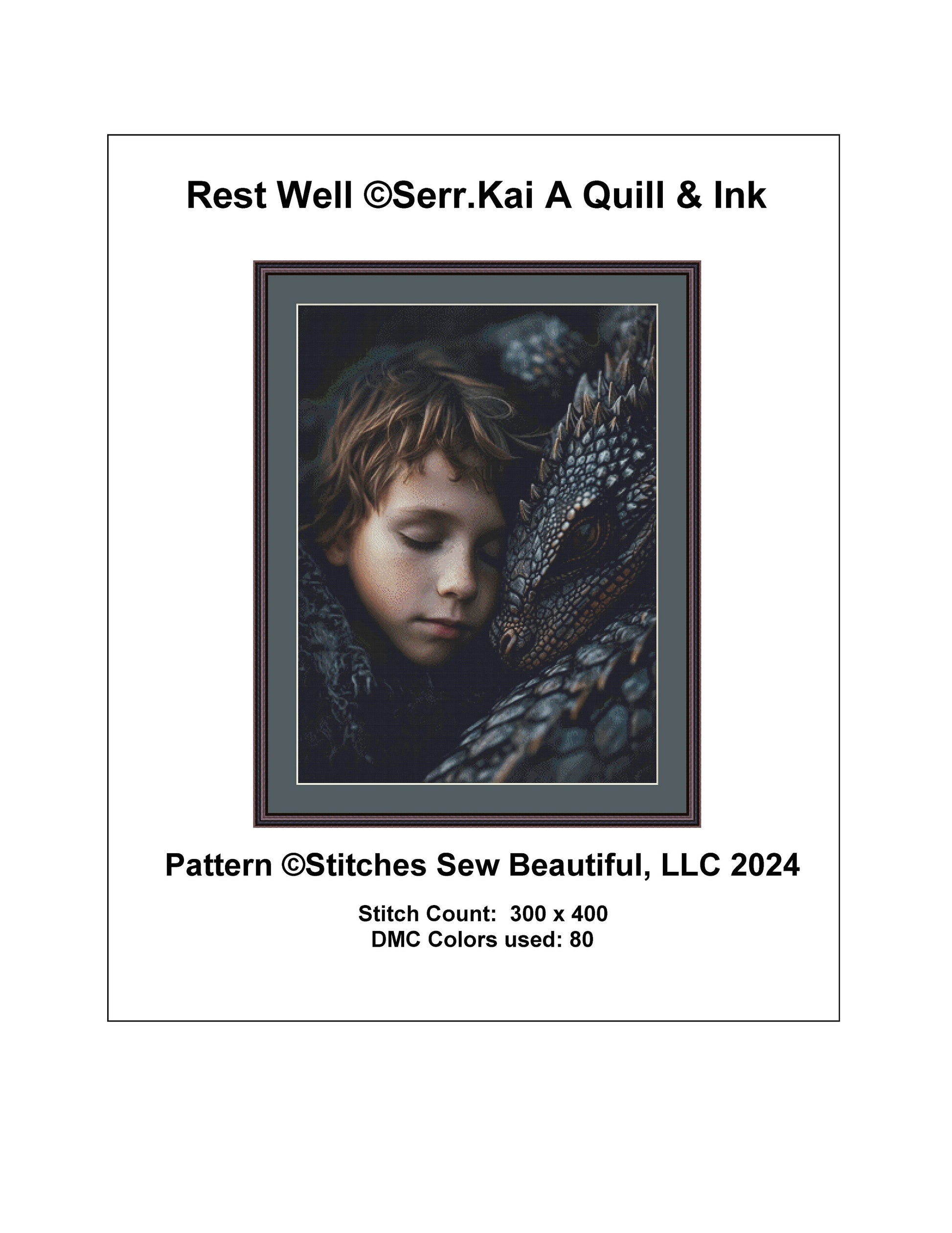 Rest Well cross stitch pattern by Serr.Kai A Quill & Ink