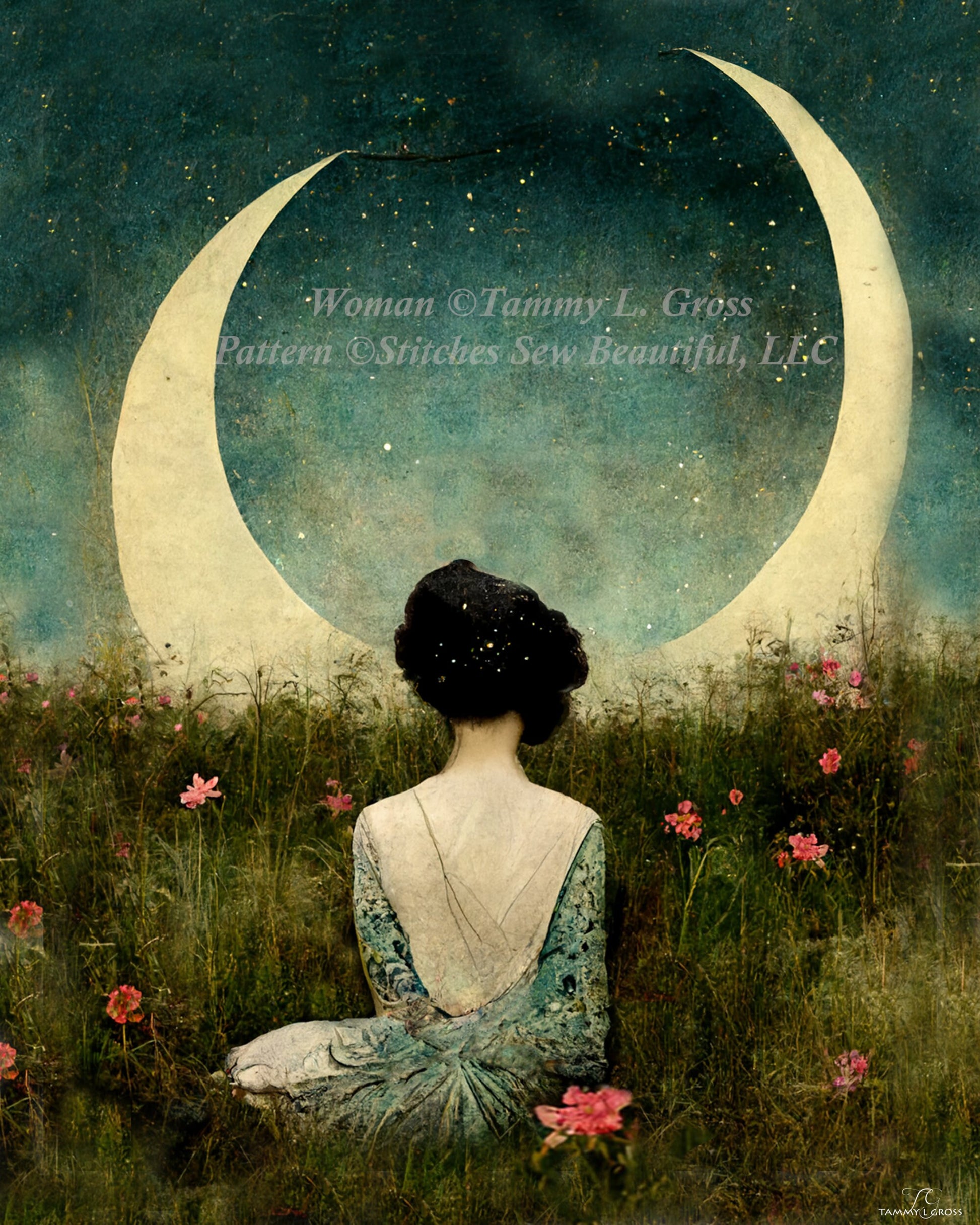 Woman cross stitch pattern by Tammy L. Gross