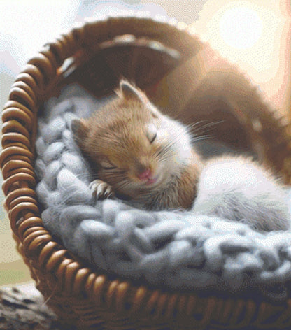 Baby Squirrel cross stitch pattern by Tammy L. Gross