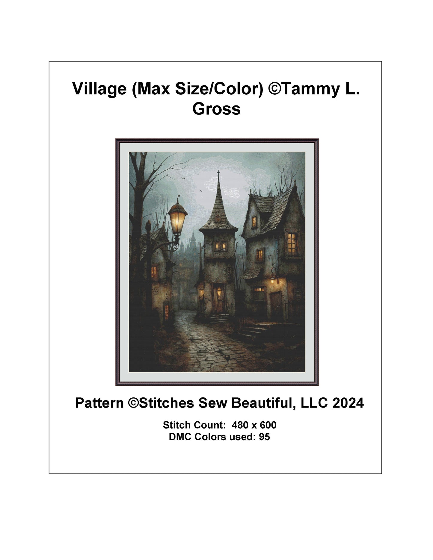 Village (Max Size/Color) cross stitch pattern by Tammy L. Gross