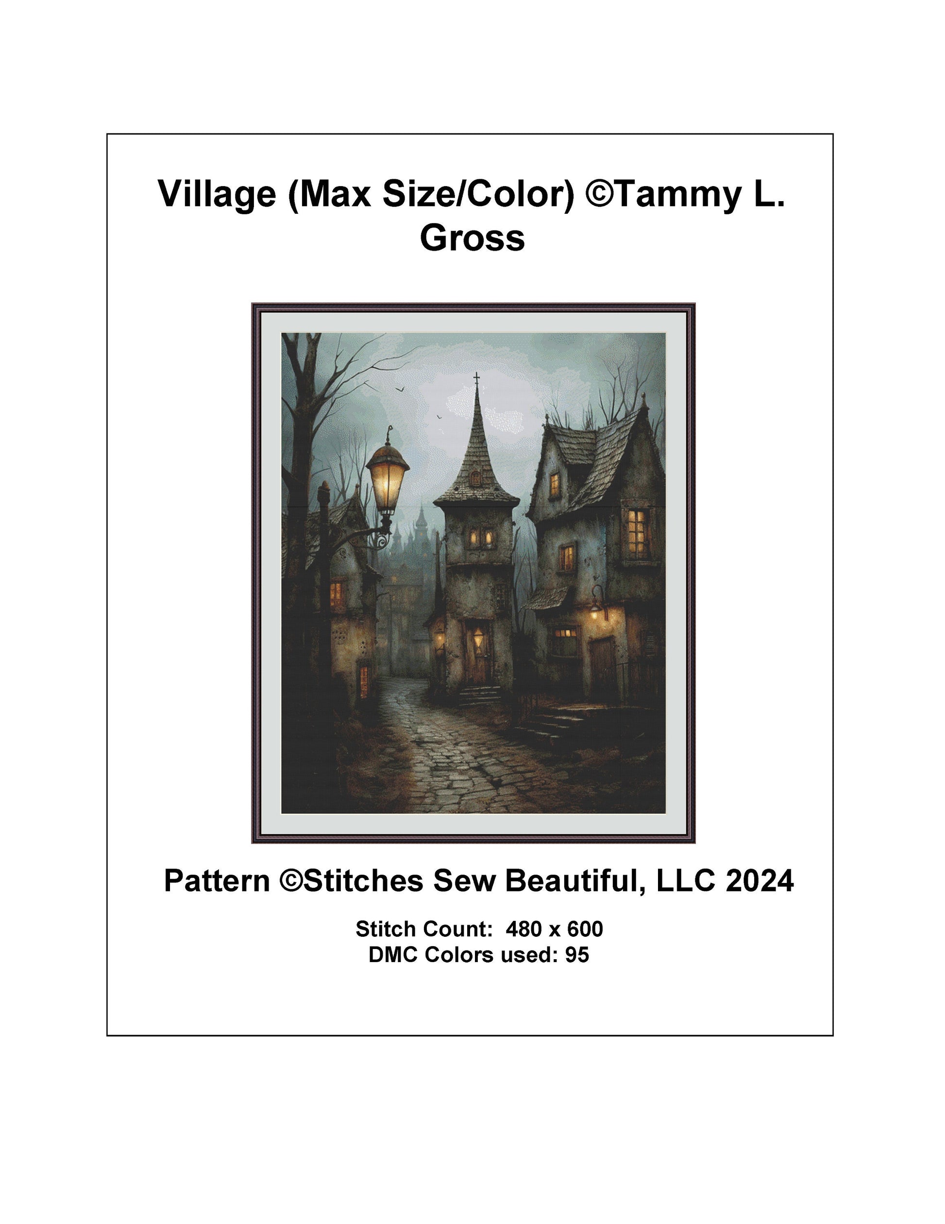 Village (Max Size/Color) cross stitch pattern by Tammy L. Gross