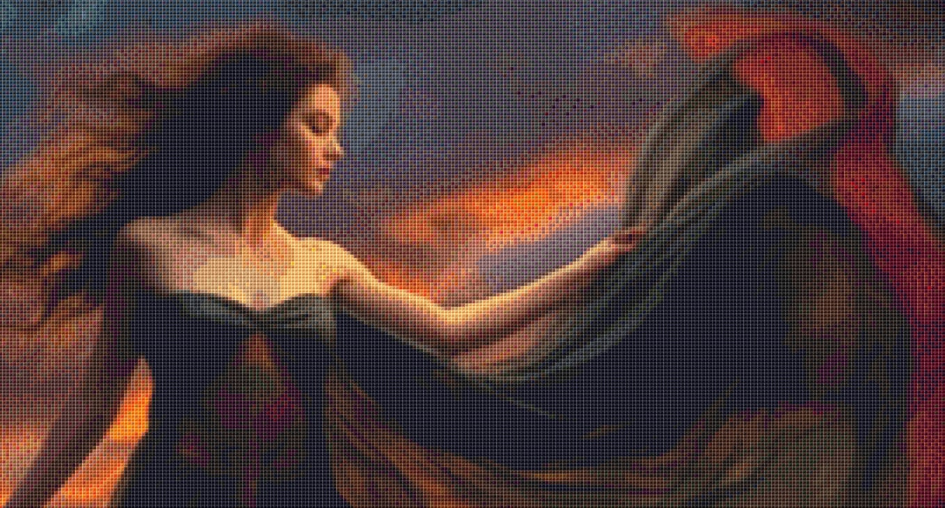 Flowy Woman cross stitch pattern by Tammy L. Gross