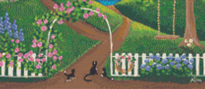 June Moon (Small) cross stitch pattern by Kim Leo licensed by JMS Art Licensing