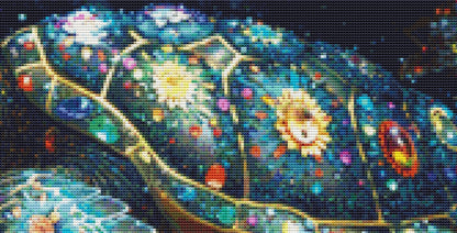 The Turtle in Sea Flowers (Max Colors) cross stitch pattern by Eder Jose Rosa