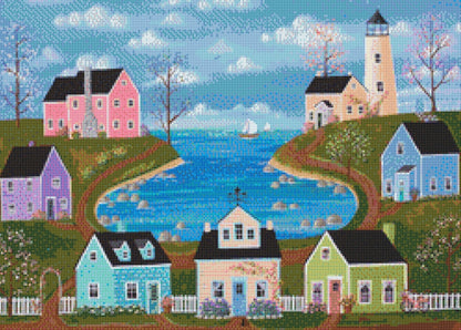 Roundrock Cove (Small) cross stitch pattern by Kim Leo licensed by JMS Art Licensing