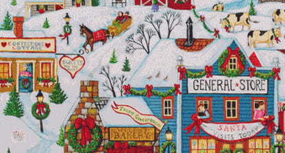 Christmas in Our Town (Max Size/Colors) cross stitch pattern by Joseph Holodook/Portfields Fine Art Licensing