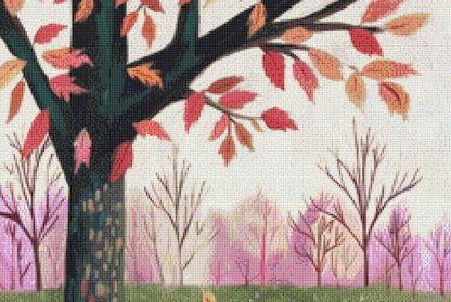 Autumn Stroll with Furry Friends cross stitch pattern by The Art Revivalist