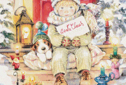 A Card For Santa cross stitch pattern by Lisi Martin/AB Pictura, Karlstad, Sweden