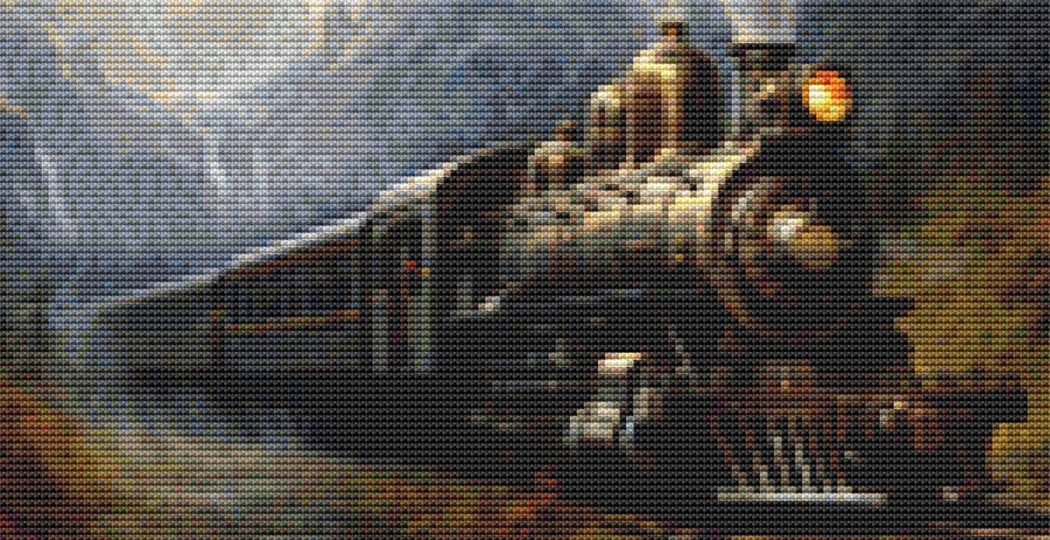 Scenic Train Ride (Small) cross stitch pattern by The Wands Want