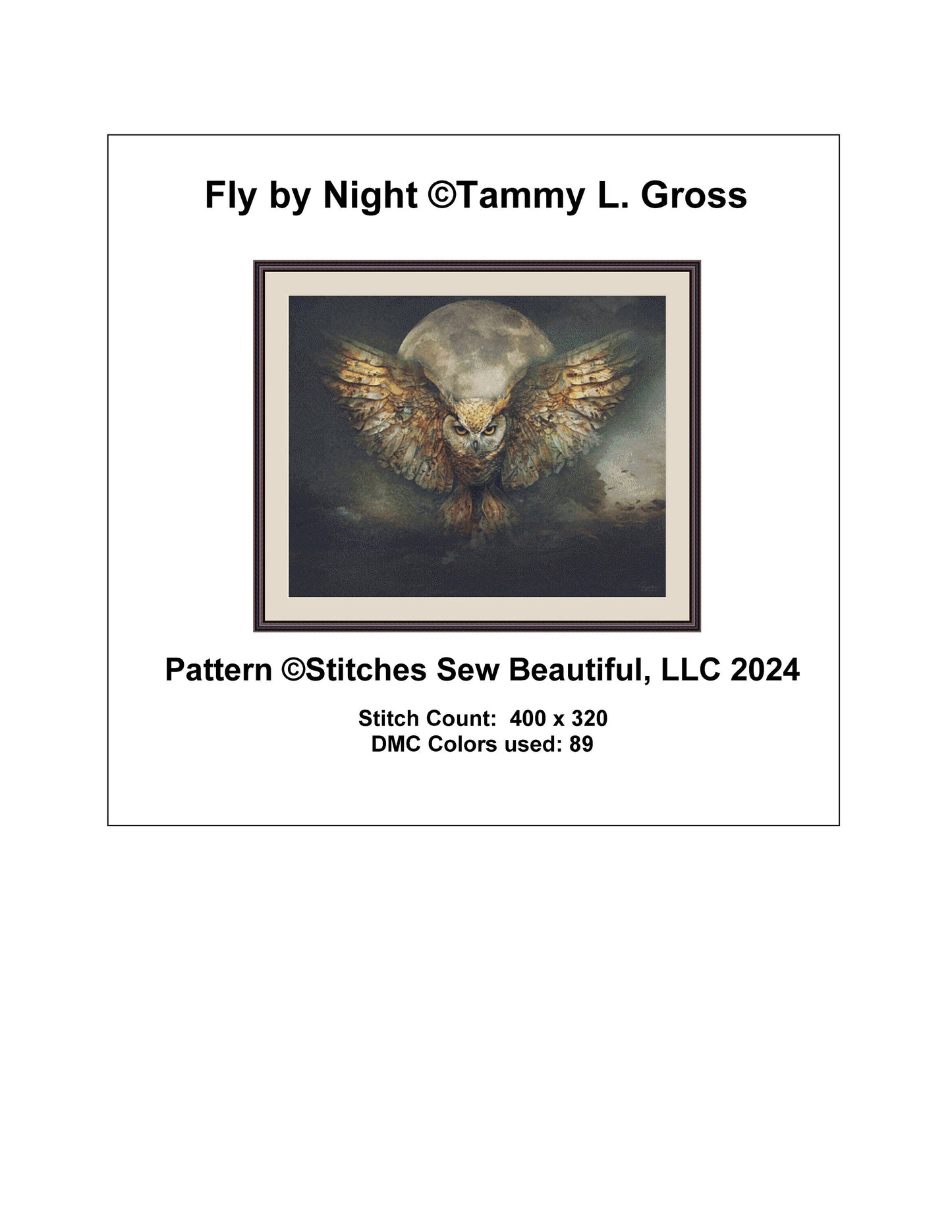 Fly by Night cross stitch pattern by Tammy L. Gross