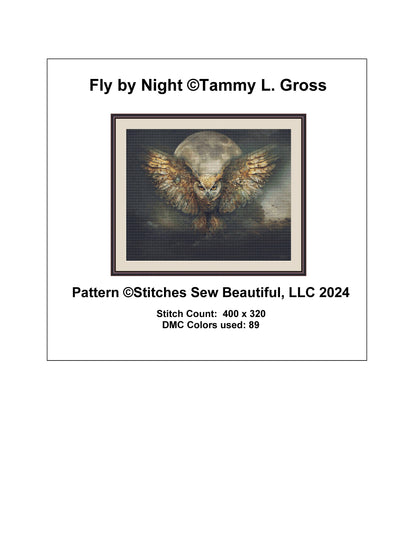Fly by Night cross stitch pattern by Tammy L. Gross