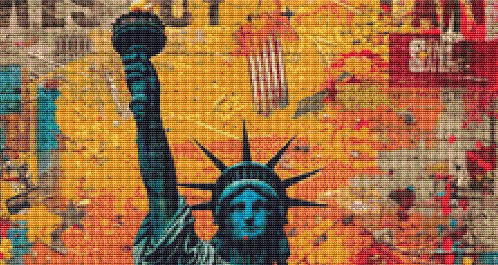 Freedom cross stitch pattern by Eder Jose Rosa