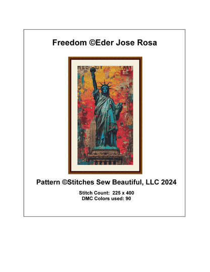 Freedom cross stitch pattern by Eder Jose Rosa