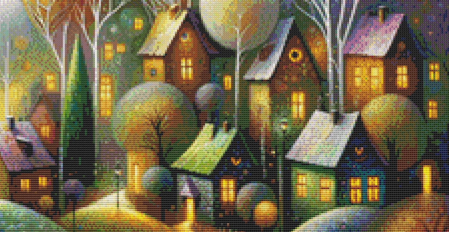 Enchanted Whimsy A Fantastical Village cross stitch pattern by World of Love Hearts/Adrian G Eyre
