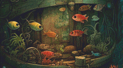 Underwater House Boat (Max Size/Color) cross stitch pattern by LikeInkDrops