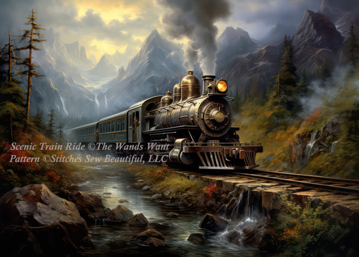 Scenic Train Ride cross stitch pattern by The Wands Want