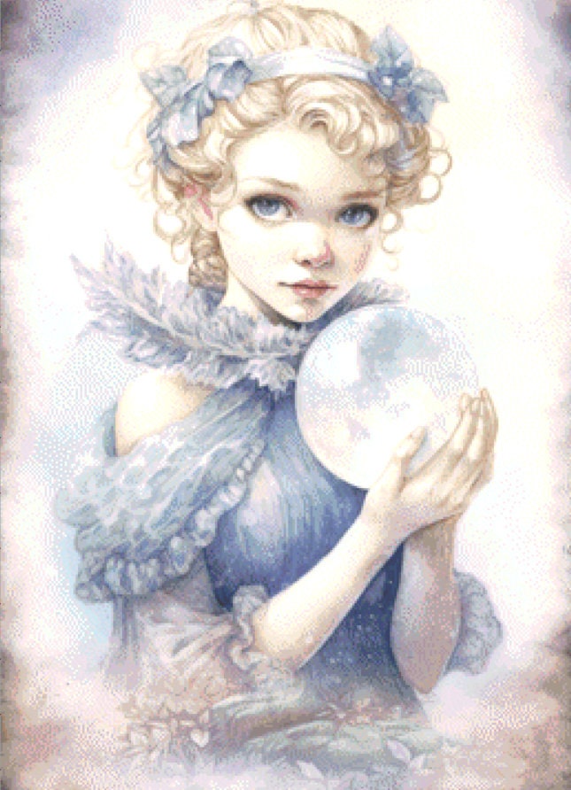 Winter Fairy 6 cross stitch pattern by LianaScrap