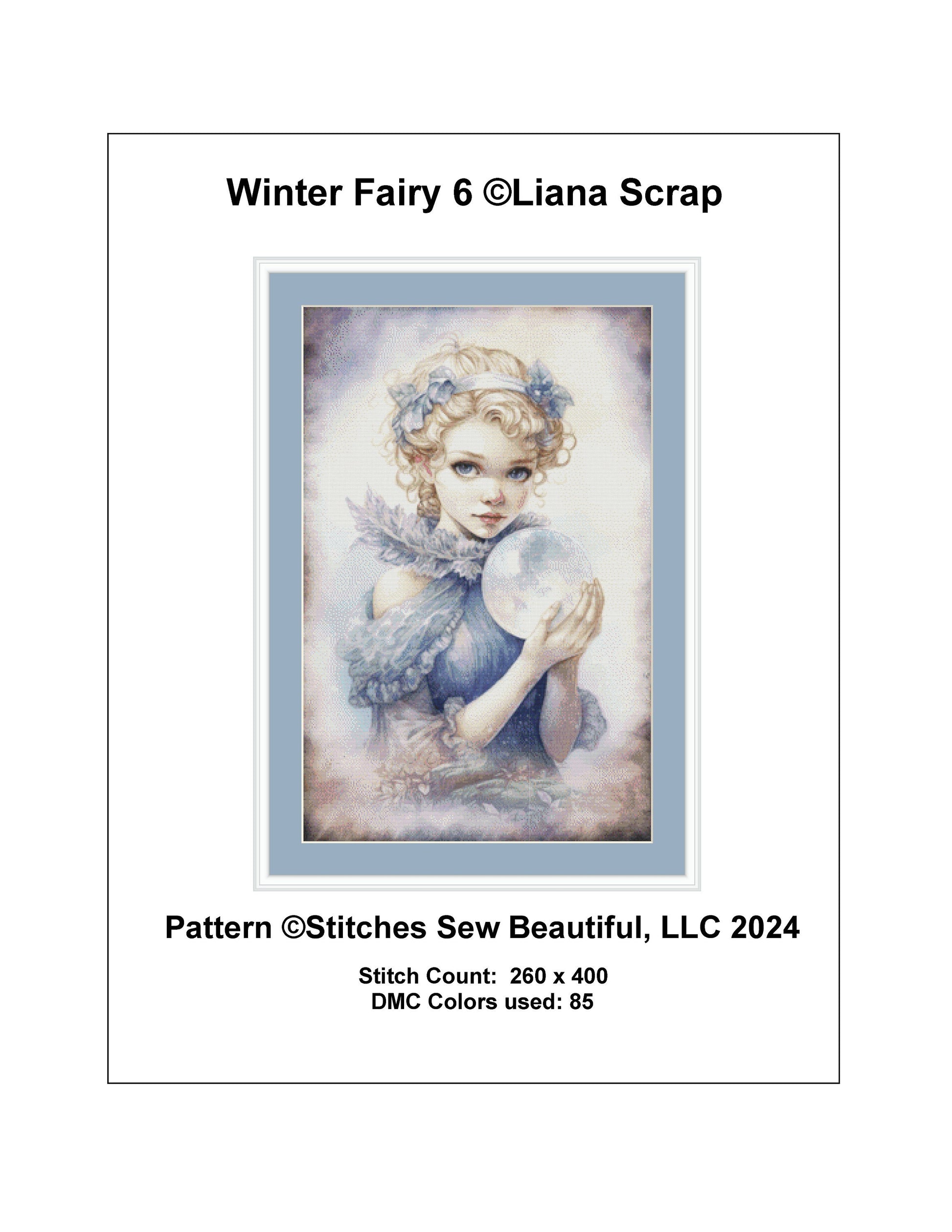 Winter Fairy 6 cross stitch pattern by LianaScrap