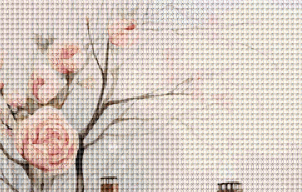 Snowman with Pink Roses (Max Size) cross stitch pattern by Liededrom