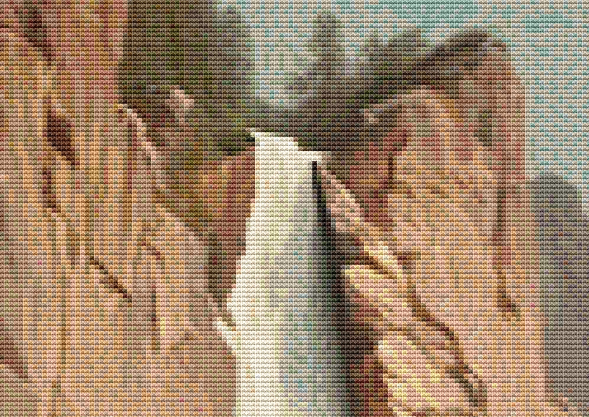 Peaceful Waterfall cross stitch pattern by PeacefulArtColors
