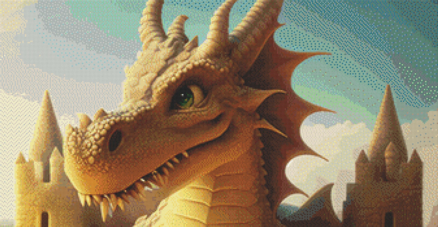 Sandy Beach Dragon cross stitch pattern by Serr.Kai A Quill & Ink