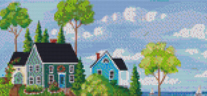 Summer By the Sea (Small) cross stitch pattern by Kim Leo licensed by JMS Art Licensing
