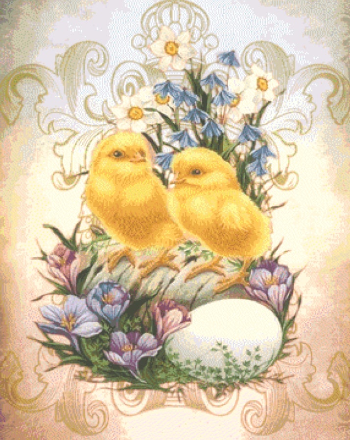 Baby Chicks cross stitch pattern by KayleyArts