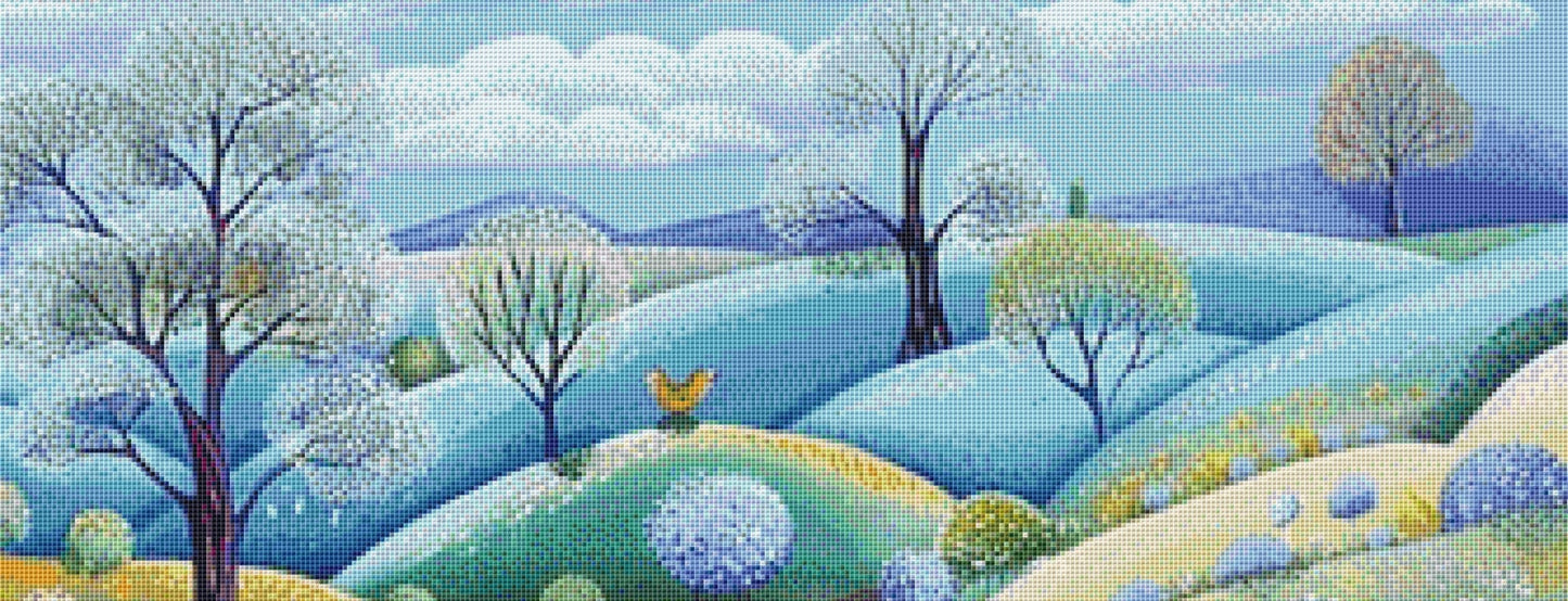 Father and Son Stroll cross stitch pattern by The Art Revivalist