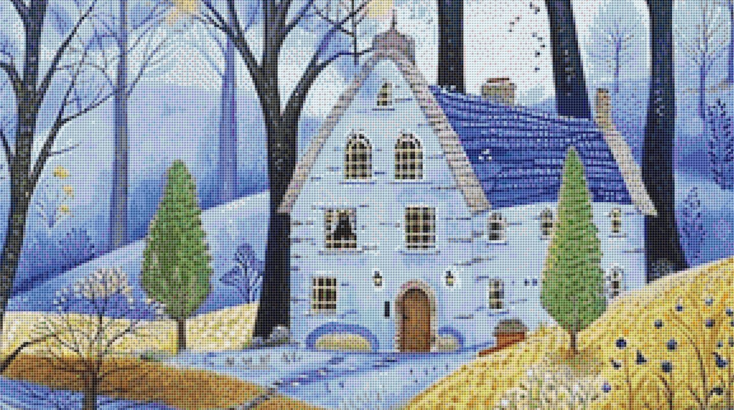 House By The River cross stitch pattern by The Art Revivalist