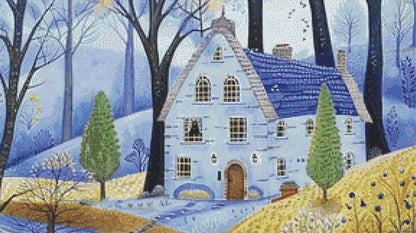 House By The River cross stitch pattern by The Art Revivalist