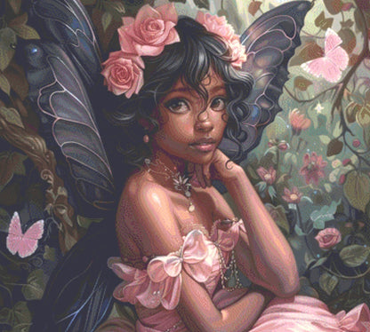 Mystical Rose Pixie cross stitch pattern by The Art Revivalist