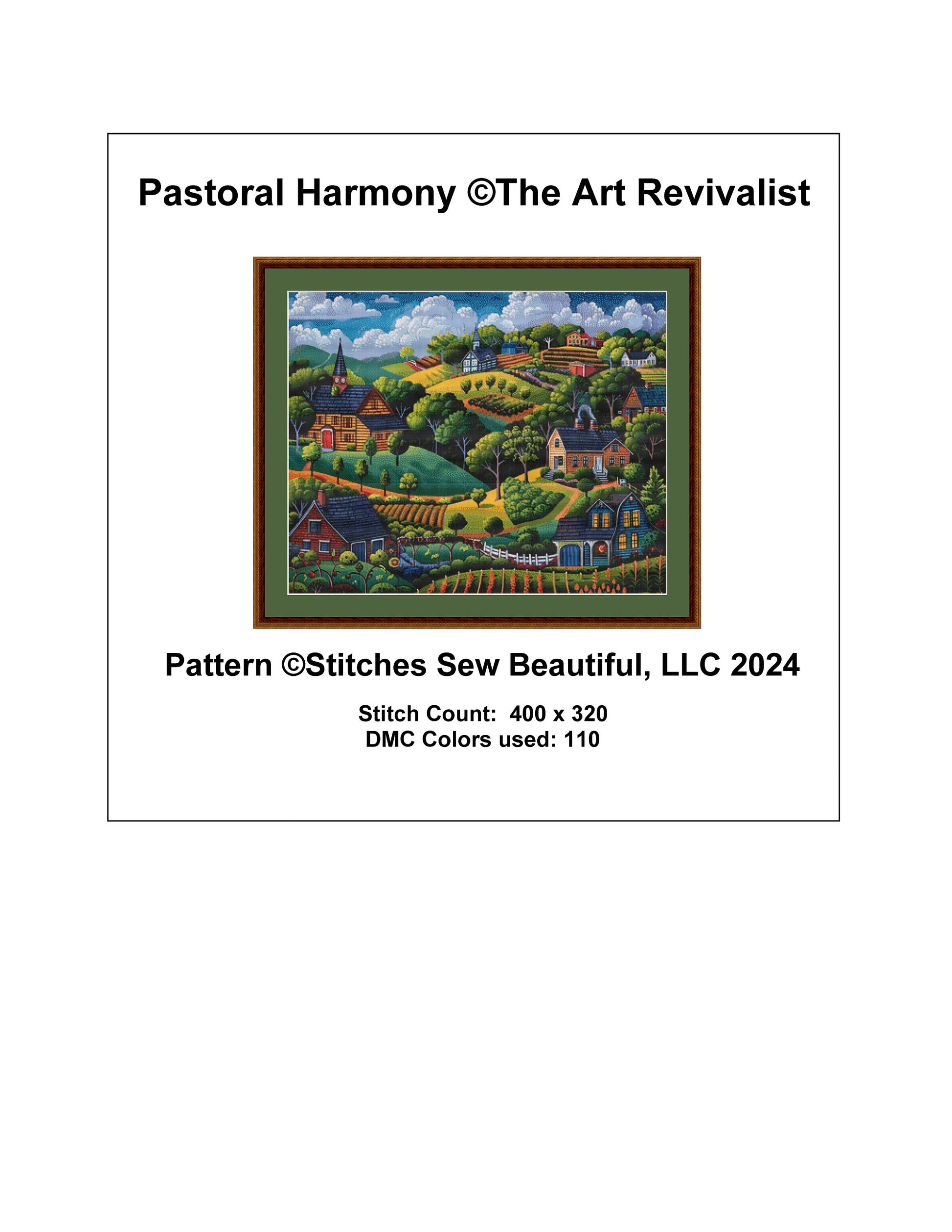 Pastoral Harmony cross stitch pattern by The Art Revivalist