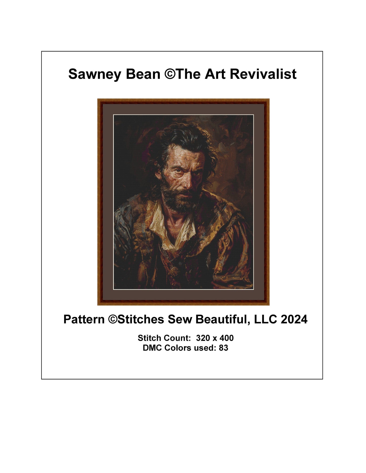 Sawney Bean cross stitch pattern by The Art Revivalist