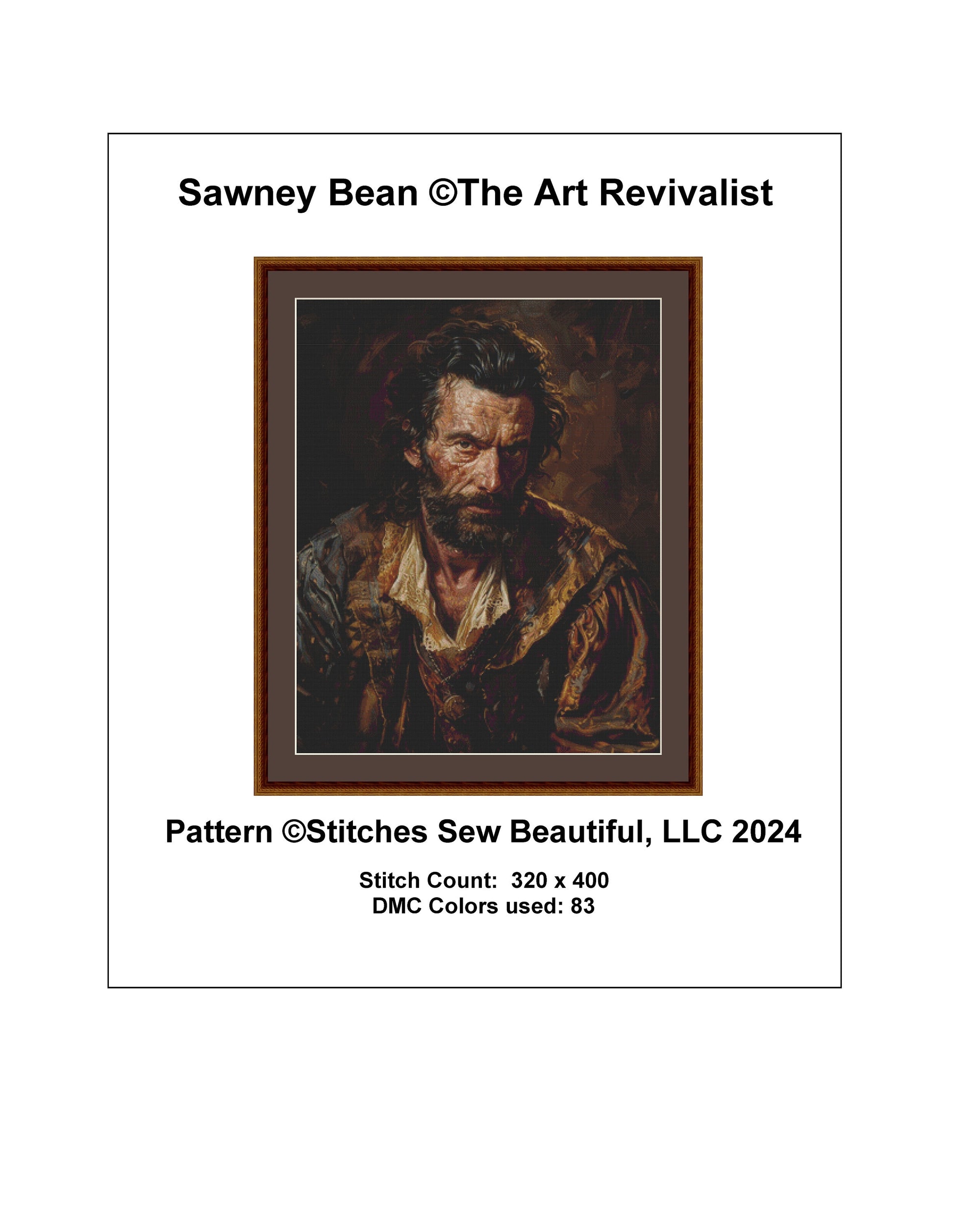 Sawney Bean cross stitch pattern by The Art Revivalist