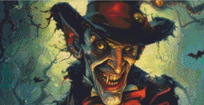 Sinister Sorcerer's Enchanted Forest cross stitch pattern by The Art Revivalist