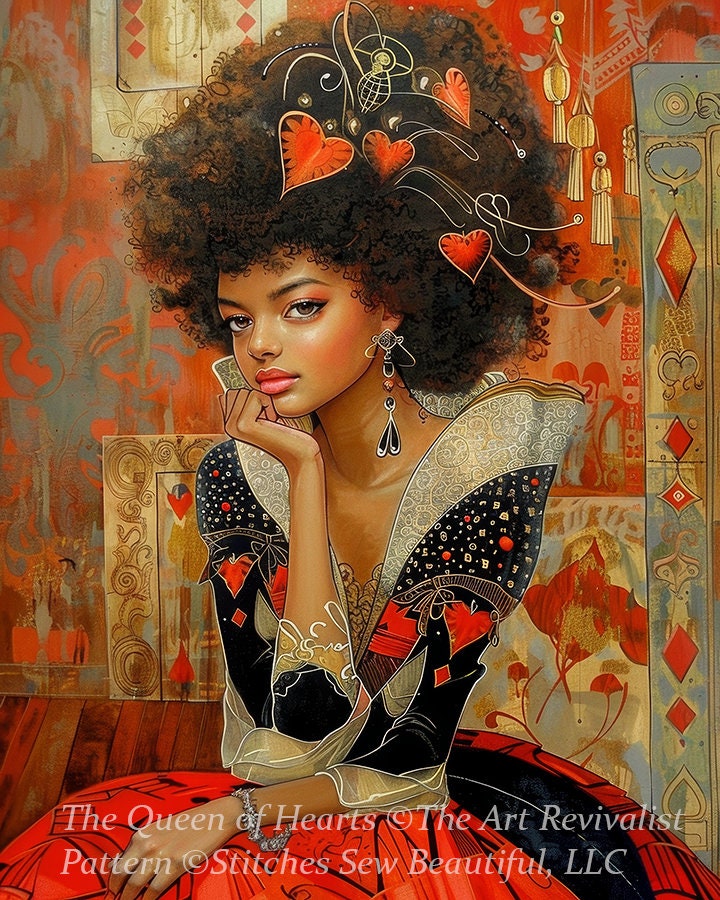 The Queen of Hearts cross stitch pattern by The Art Revivalist