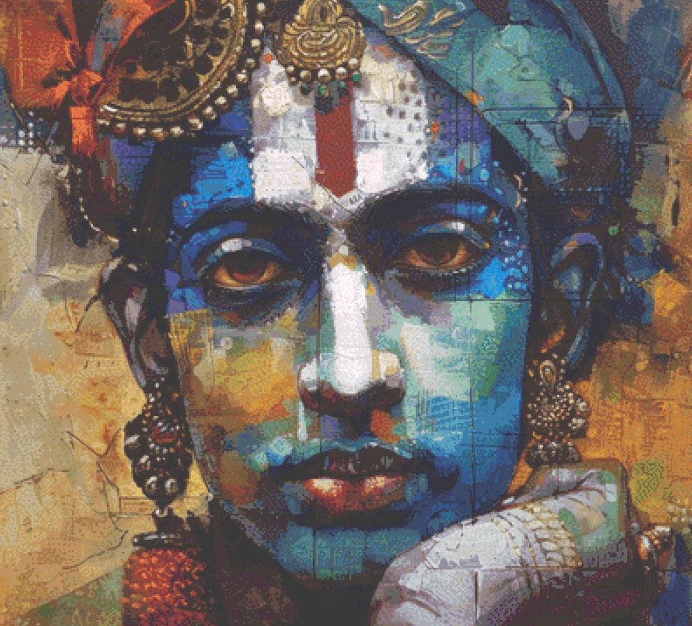 Celestial Shankar cross stitch pattern by The Art Revivalist