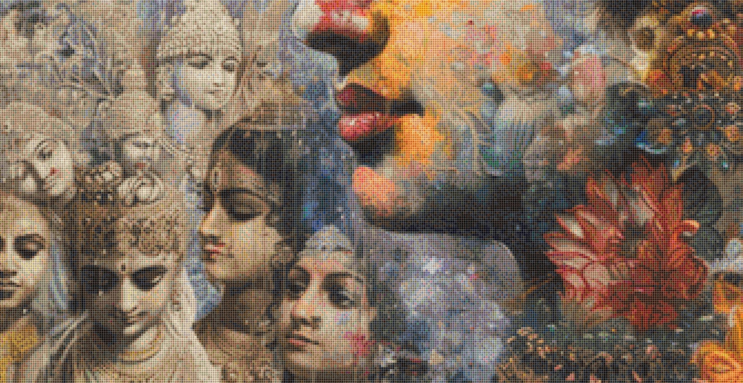 Mystical Shankar cross stitch pattern by The Art Revivalist