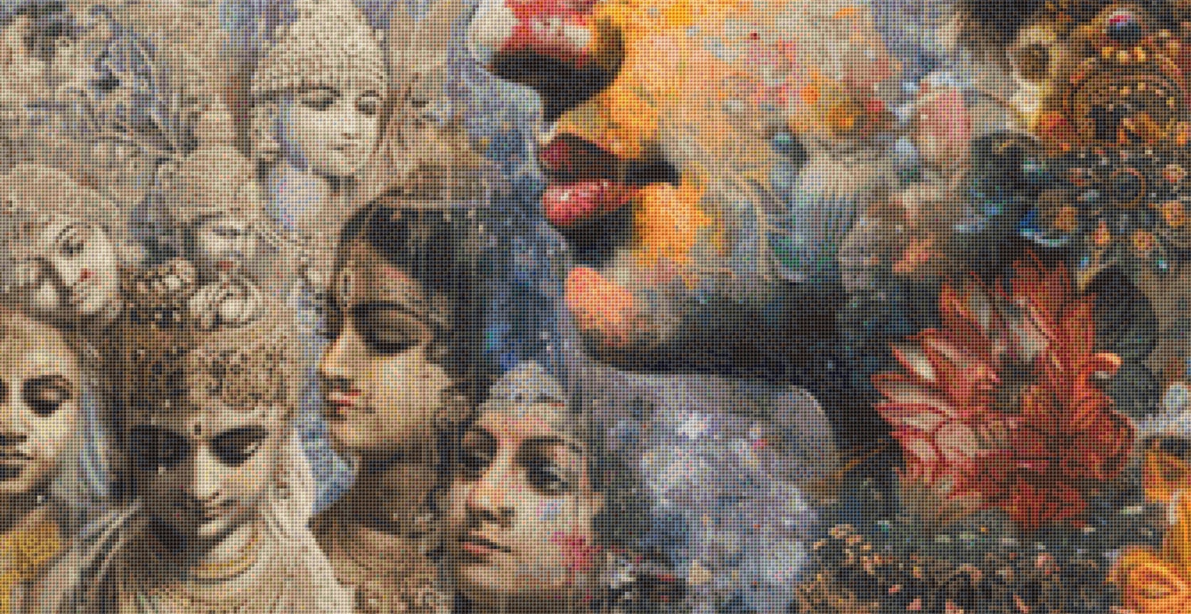 Mystical Shankar cross stitch pattern by The Art Revivalist