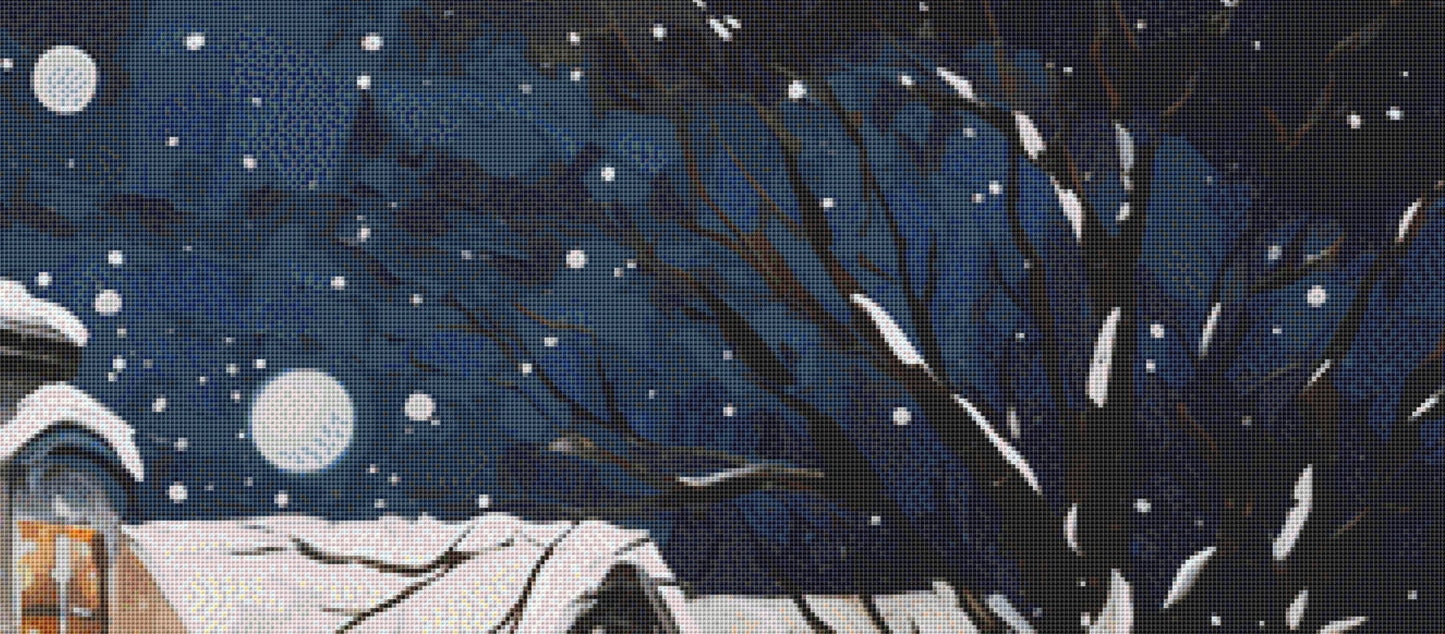 Snowy Village (Max Size/Color) cross stitch pattern by StitchTiny