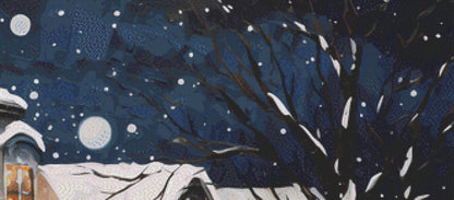 Snowy Village (Max Size/Color) cross stitch pattern by StitchTiny