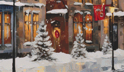 Snowy Village (Max Size/Color) cross stitch pattern by StitchTiny