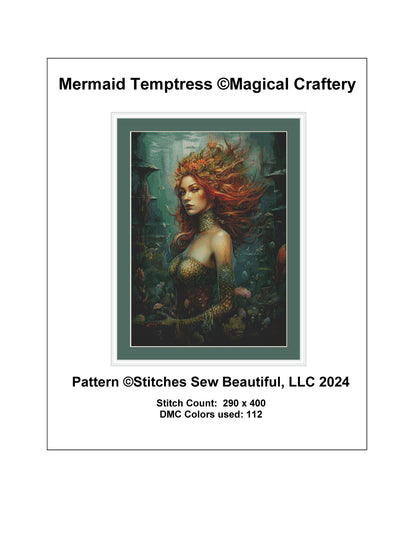 Mermaid Temptress cross stitch pattern by MagicalCraftery