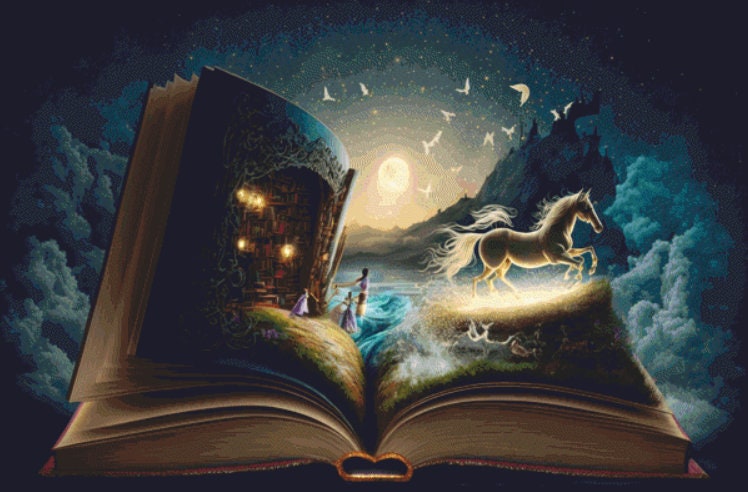 Fairytale Book ©Adobe Ext License (Max Size) cross stitch pattern by StitchesSewBeautiful