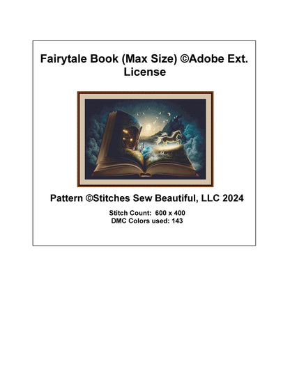 Fairytale Book ©Adobe Ext License (Max Size) cross stitch pattern by StitchesSewBeautiful